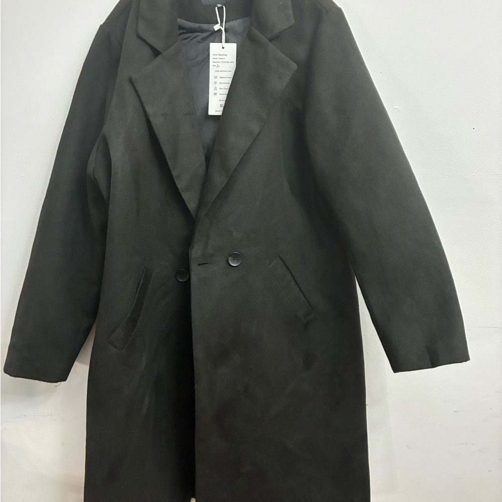 Elegant Black Trench Coat for Men